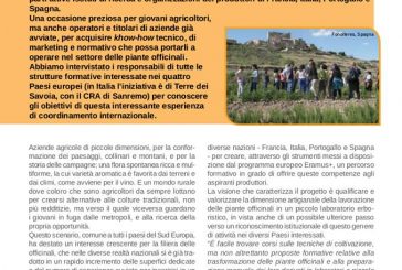 Herbartis na revista Erboristeria Domani: objectivos, panorama das PAM, tendências, necessidades dos produtores, cooperação