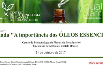Jornada “A importância dos óleos essenciais”, a 21 de Outubro